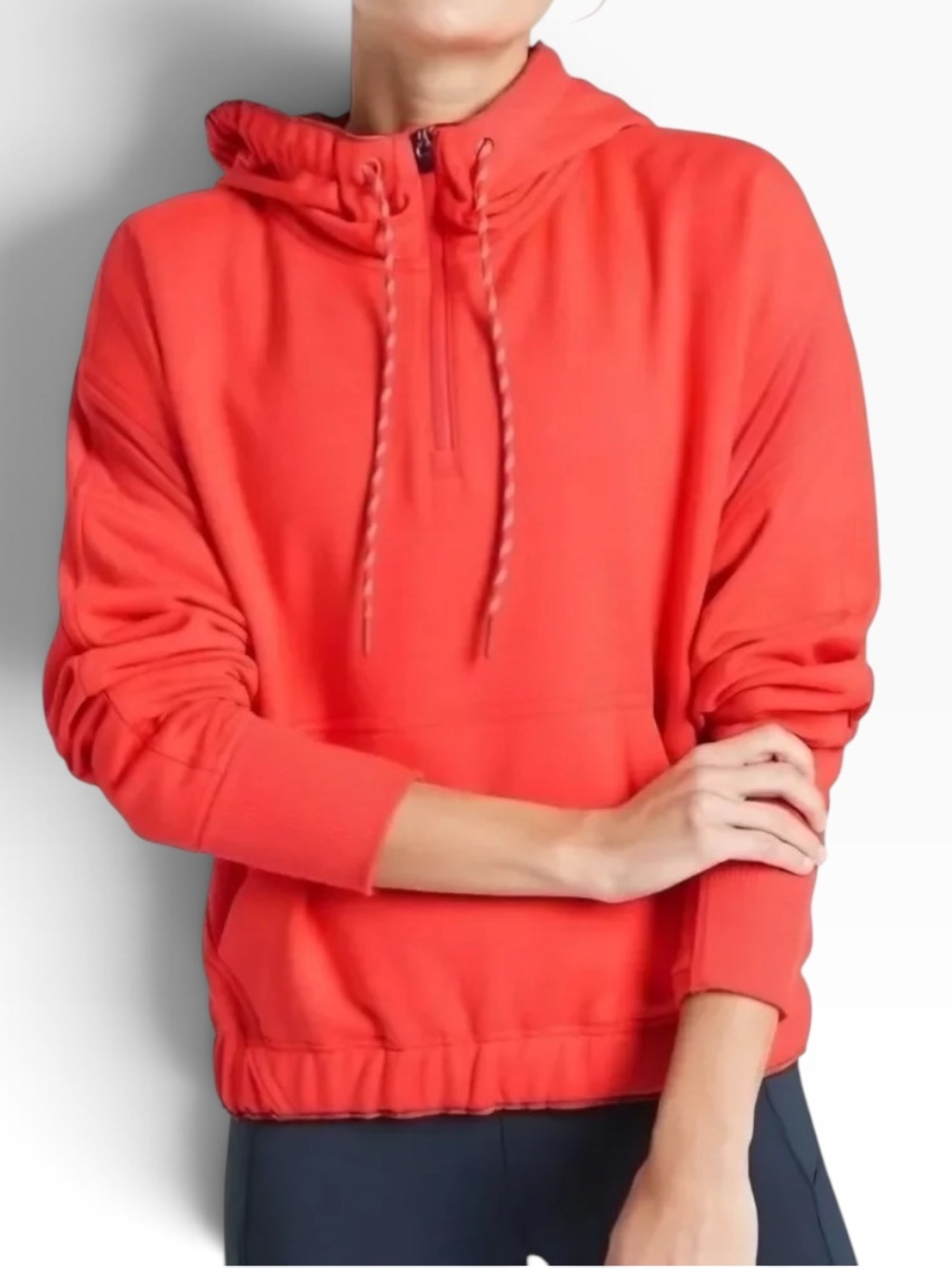 Athleta Ascend Warm Up Hoodie in Passionfruit Coral Size L